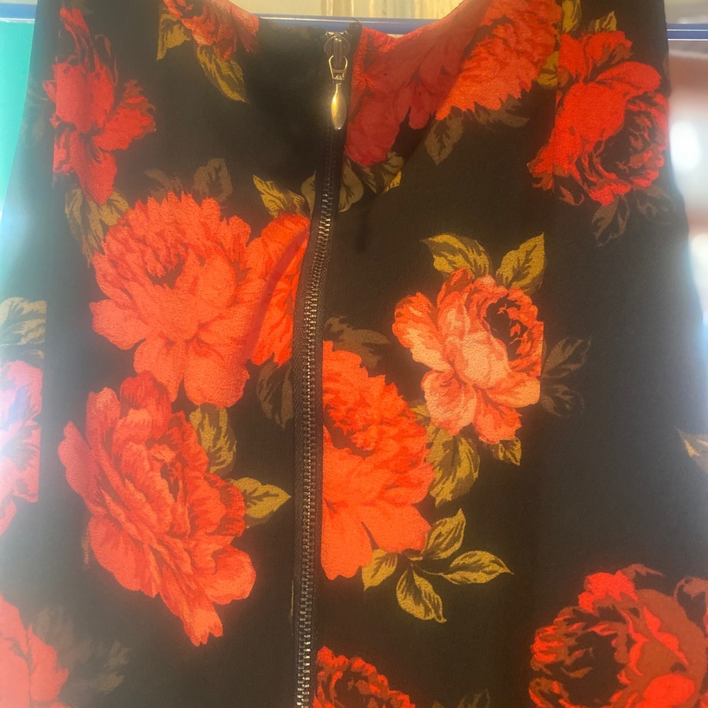 Red and black floral maxi dress Torrid size 18